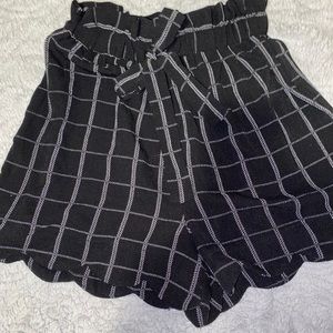 black high waisted shorts